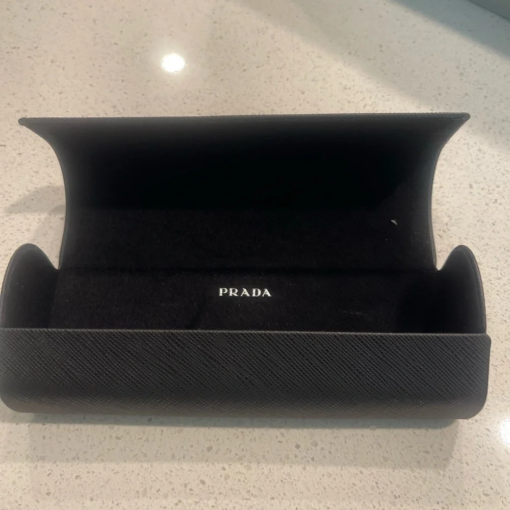 Prada Gold Metal Sunglasses with Brown Lenses
